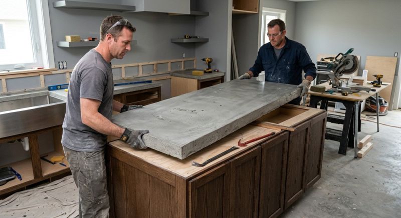 Poured Countertop Installation in Marin County, CA
